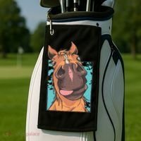 Horse Selfie Golf Towel thumb 2
