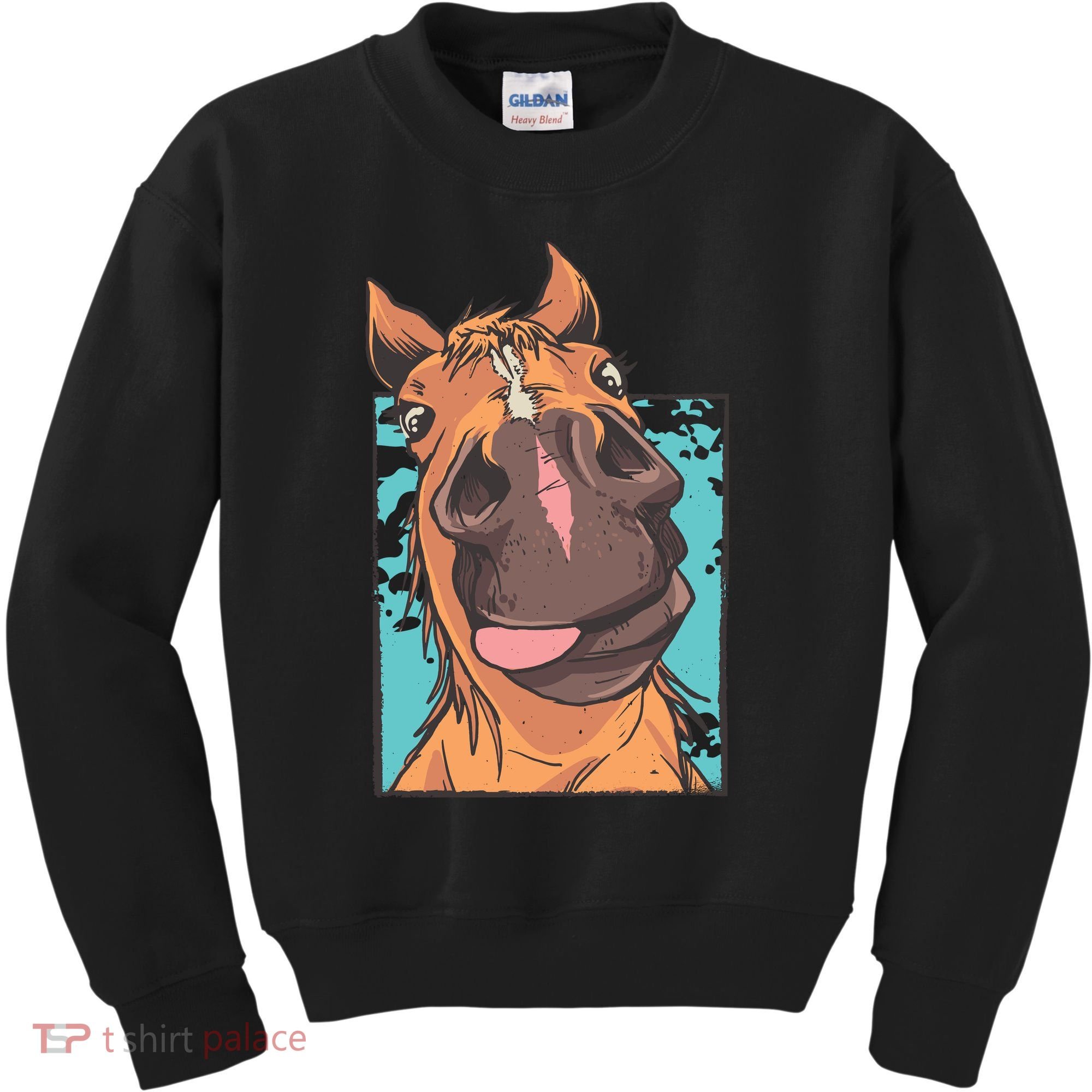 Horse Selfie Kids Sweatshirt