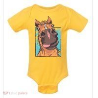 Horse Selfie Baby Bodysuit thumb 0