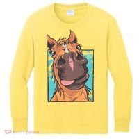 Horse Selfie Kids Long Sleeve Shirt thumb 0