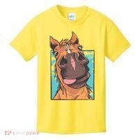 Horse Selfie Kids T-Shirt thumb 0