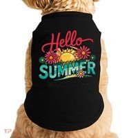 Hello Summer Happy Last Day Of School Teacher Student Doggie Tank thumb 0