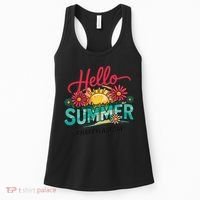 Hello Summer Happy Last Day Of School Teacher Student Women's Tank Top thumb 0