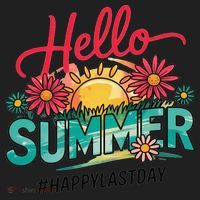 Hello Summer Happy Last Day Of School Teacher Student Hat thumb 2