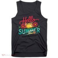 Hello Summer Happy Last Day Of School Teacher Student Tank Top thumb 0
