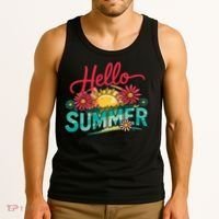 Hello Summer Happy Last Day Of School Teacher Student Tank Top thumb 3