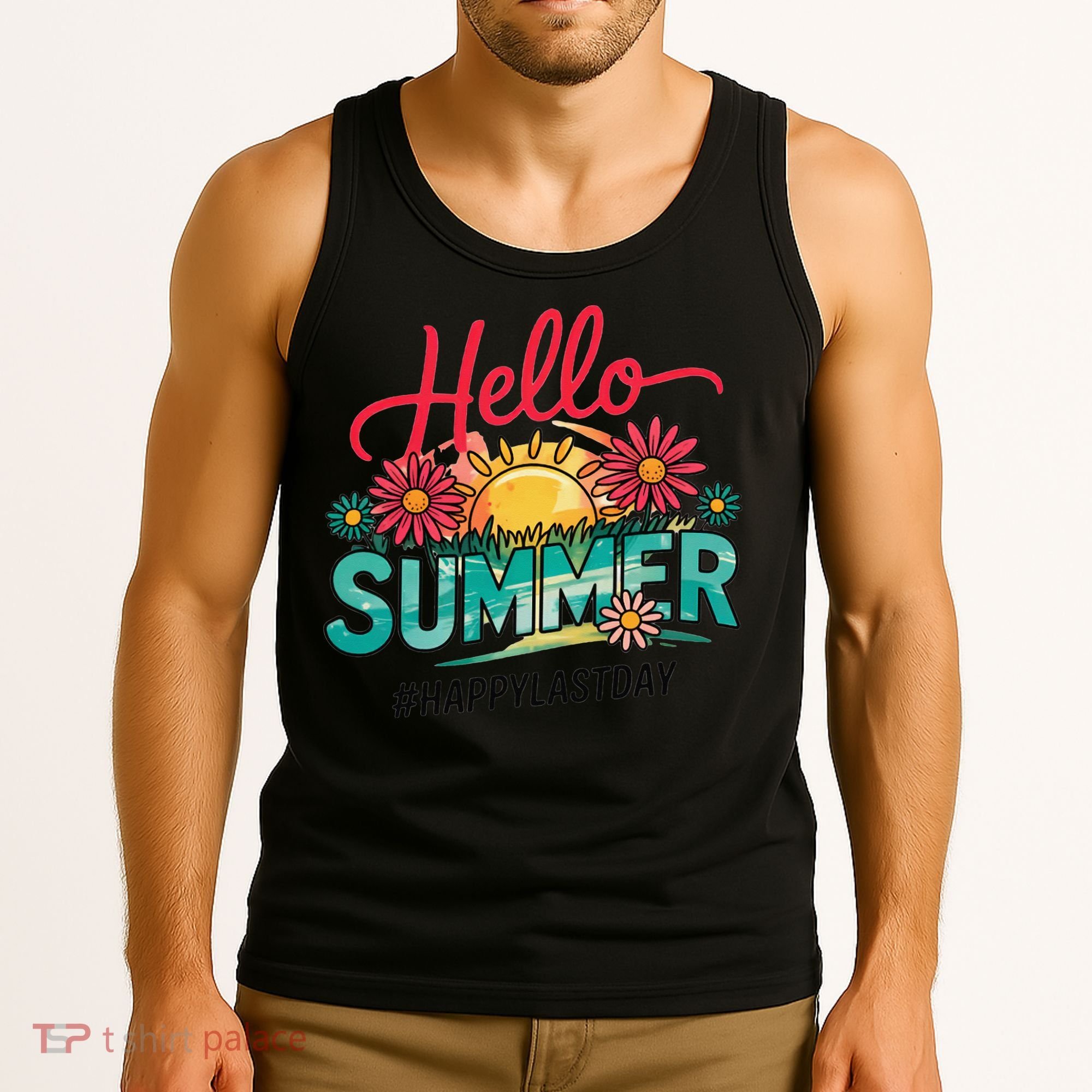 Hello Summer Happy Last Day Of School Teacher Student Tank Top