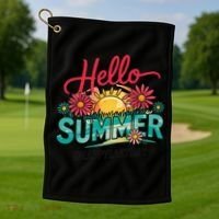 Hello Summer Happy Last Day Of School Teacher Student Golf Towel thumb 1