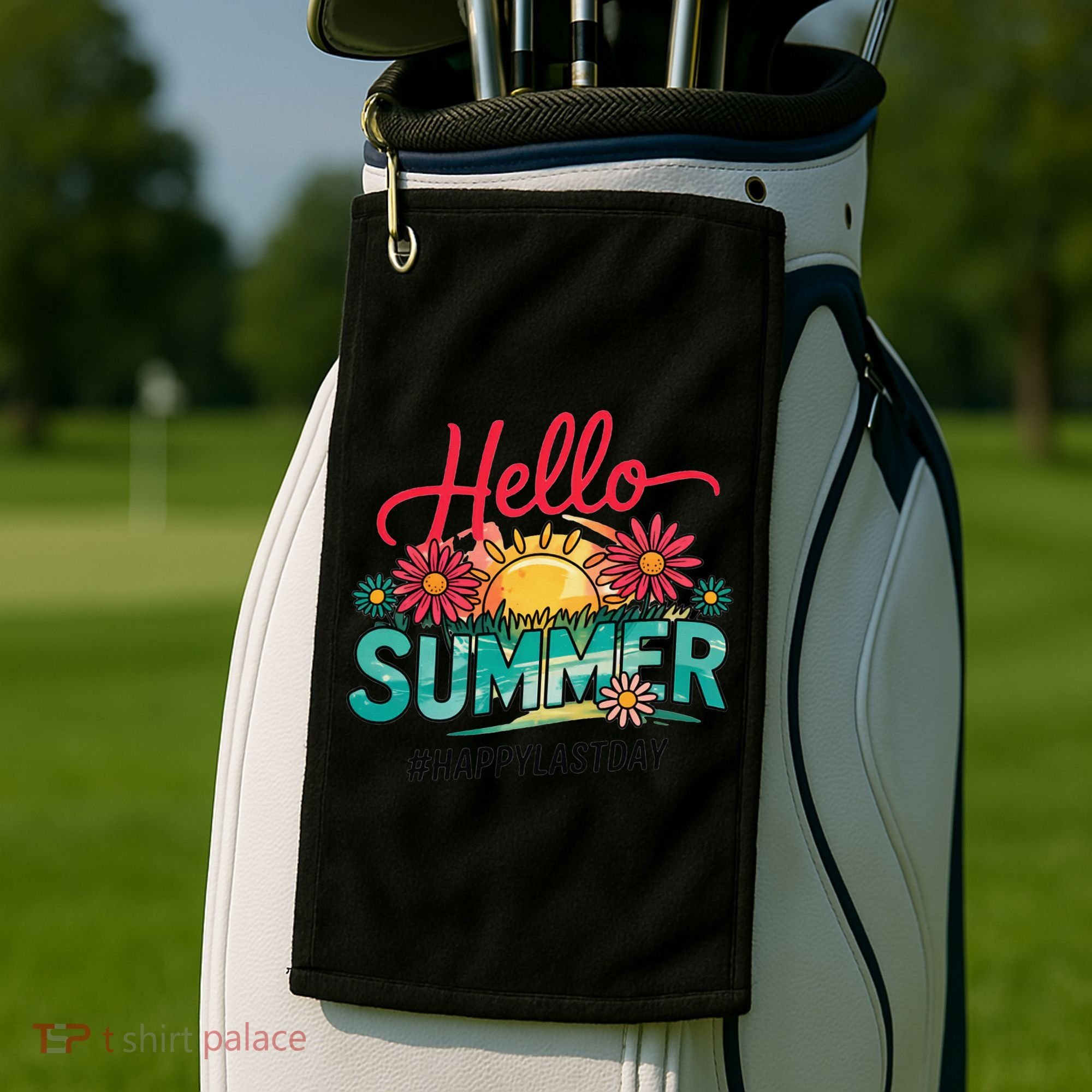 Hello Summer Happy Last Day Of School Teacher Student Golf Towel