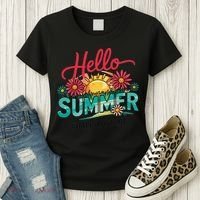 Hello Summer Happy Last Day Of School Teacher Student Women's T-Shirt thumb 3