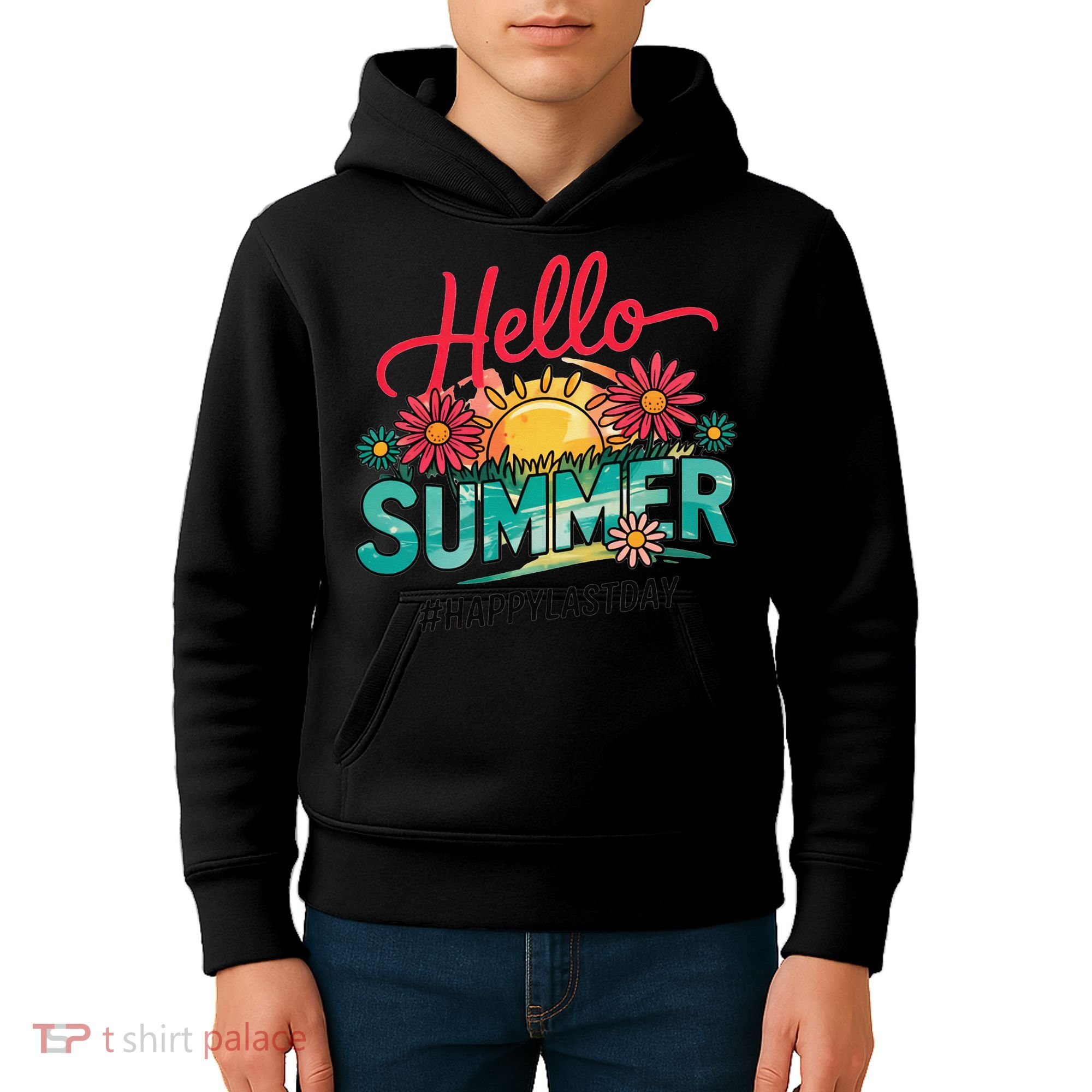 Hello Summer Happy Last Day Of School Teacher Student Kids Hoodie