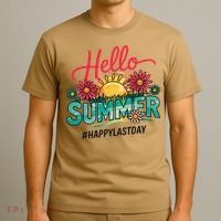 Hello Summer Happy Last Day Of School Teacher Student T-Shirt thumb 3