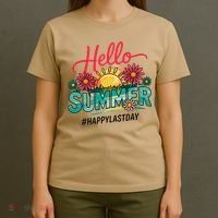 Hello Summer Happy Last Day Of School Teacher Student T-Shirt thumb 4