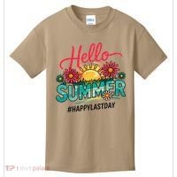 Hello Summer Happy Last Day Of School Teacher Student Kids T-Shirt thumb 0