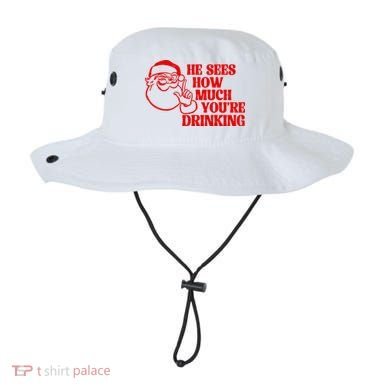He Sees How Much Youre Drinking Santa Xmas Bucket Hat
