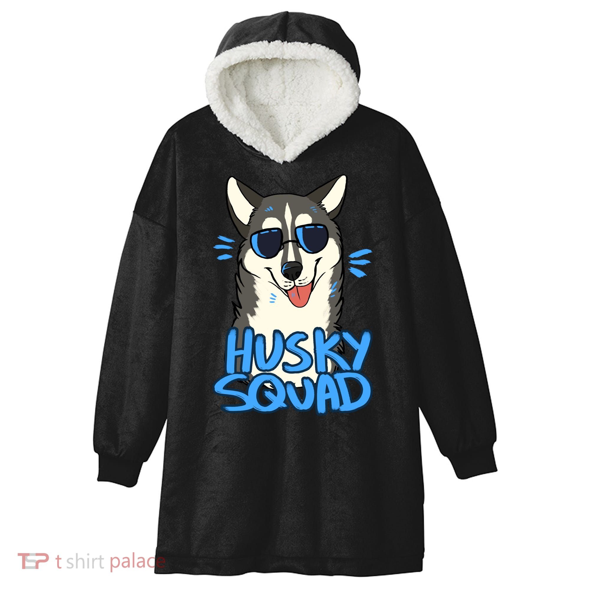 Husky Squad Hooded Wearable Blanket