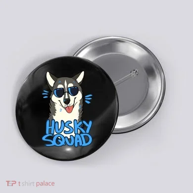 Husky Squad Button