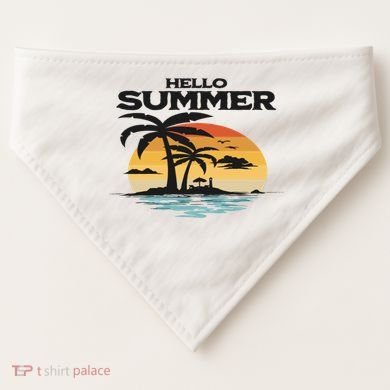 Hello Summer USA-Made Doggie Bandana