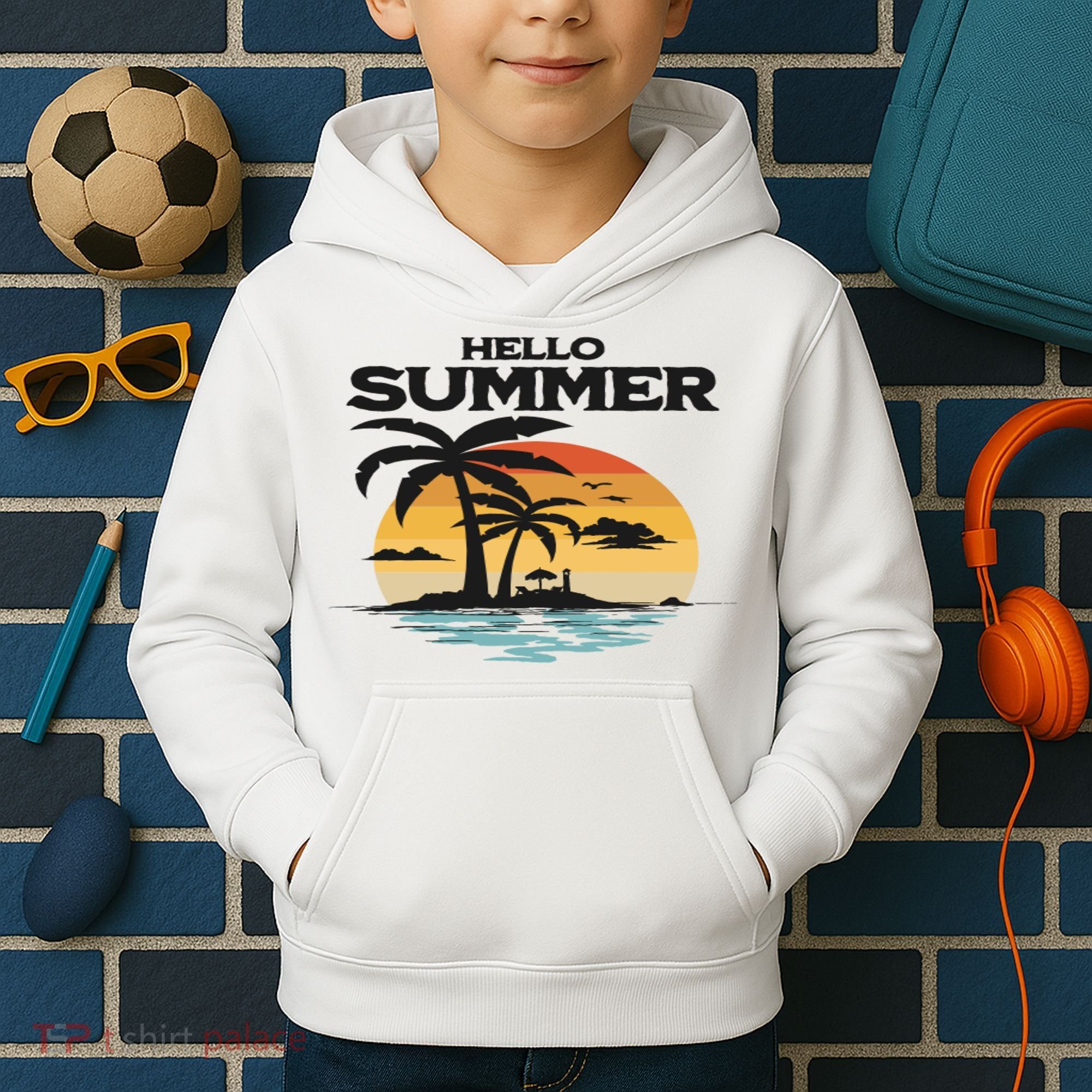Hello Summer Kids Hoodie