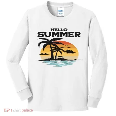 Hello Summer Kids Long Sleeve Shirt