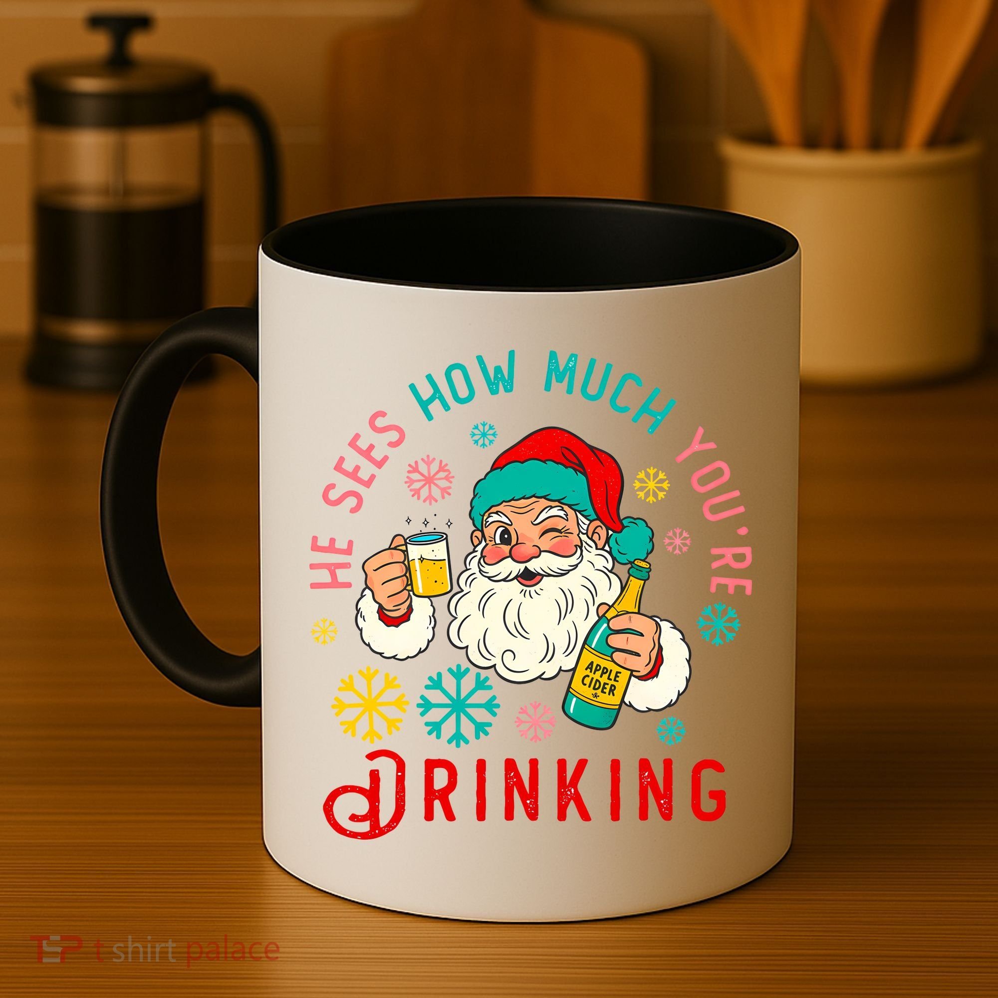 He Sees How Much You're Drinking Santa Coffee Mug
