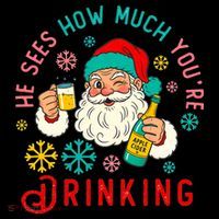 He Sees How Much You're Drinking Santa Coffee Mug thumb 5