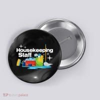 Housekeeping Staff Housekeeper Cleaner Janitorial Service Button thumb 0