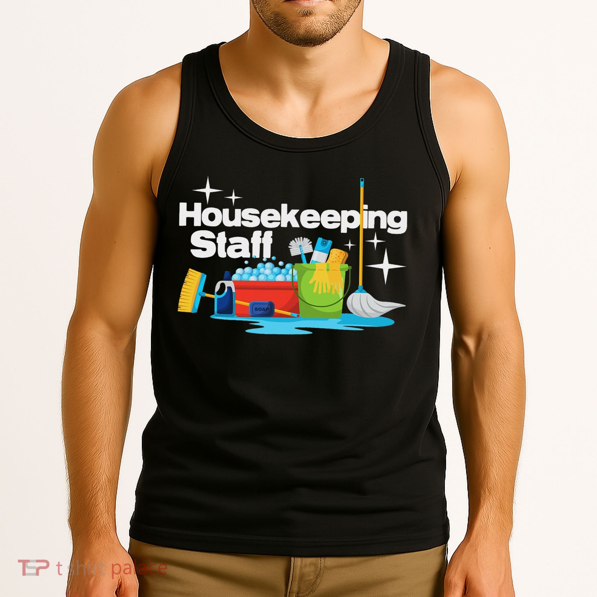 Housekeeping Staff Housekeeper Cleaner Janitorial Service Tank Top