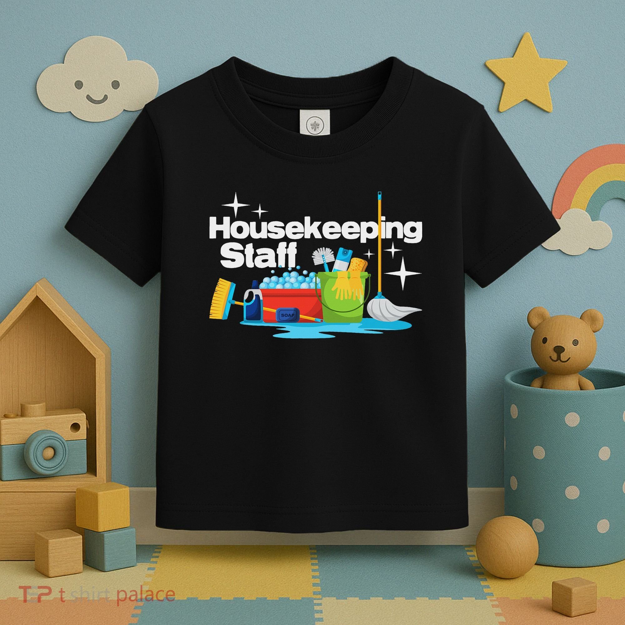 Housekeeping Staff Housekeeper Cleaner Janitorial Service Toddler T-Shirt