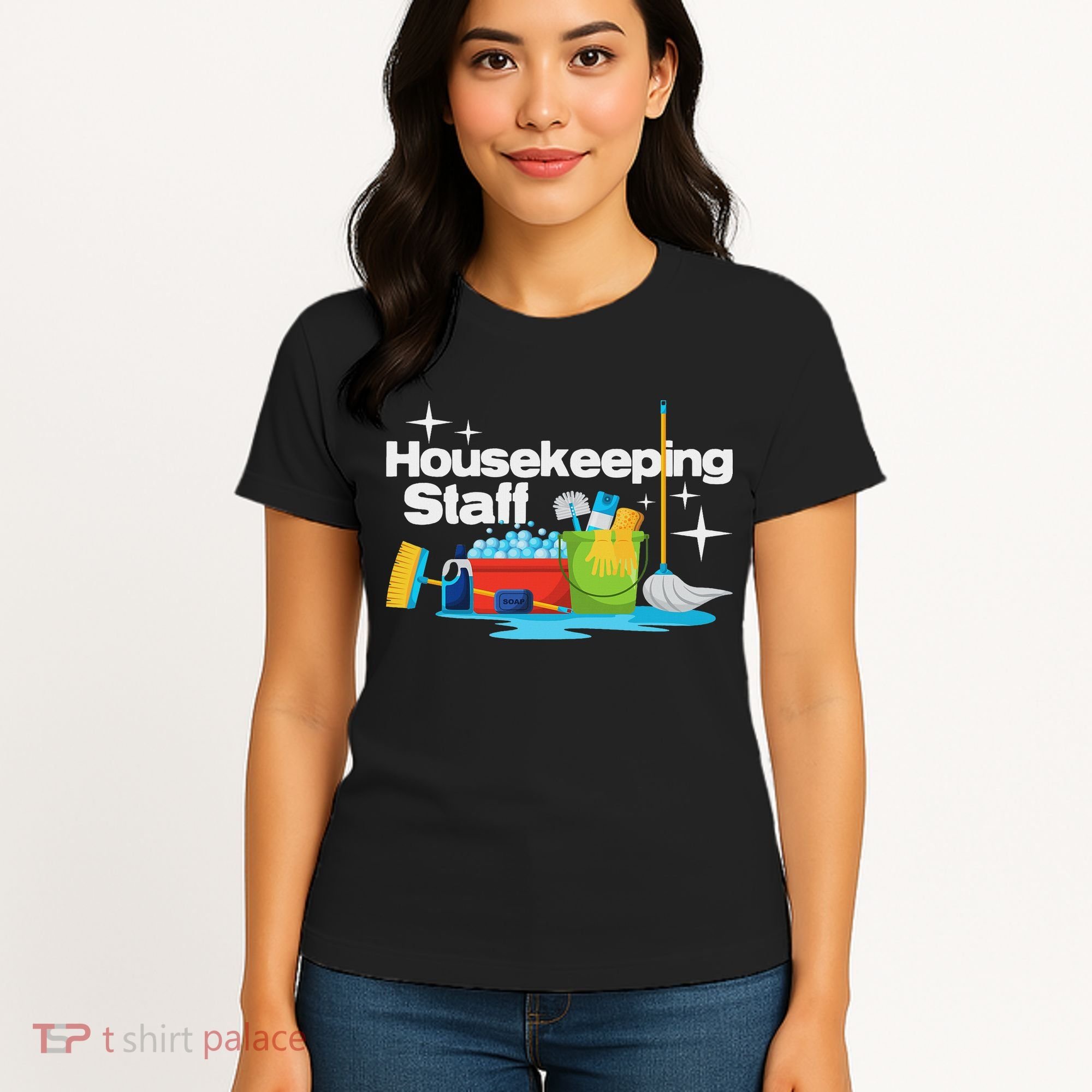 Housekeeping Staff Housekeeper Cleaner Janitorial Service Women's T-Shirt