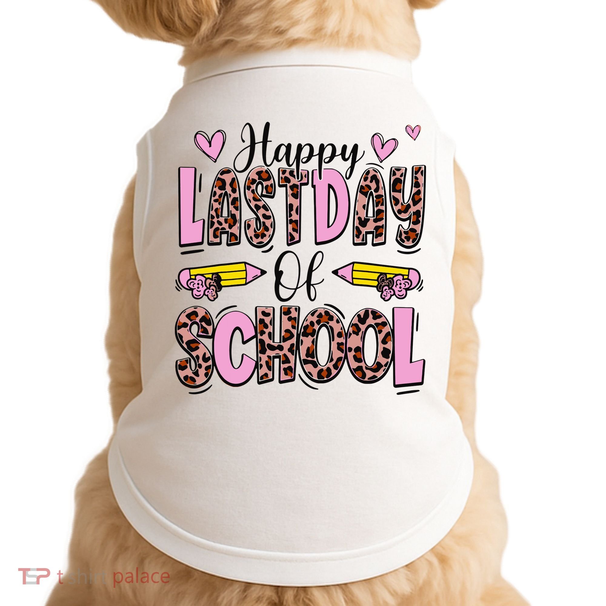 Hello Summer Happy Last Day Of School Leopard Doggie Tank