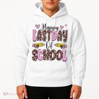 Hello Summer Happy Last Day Of School Leopard Hoodie thumb 2