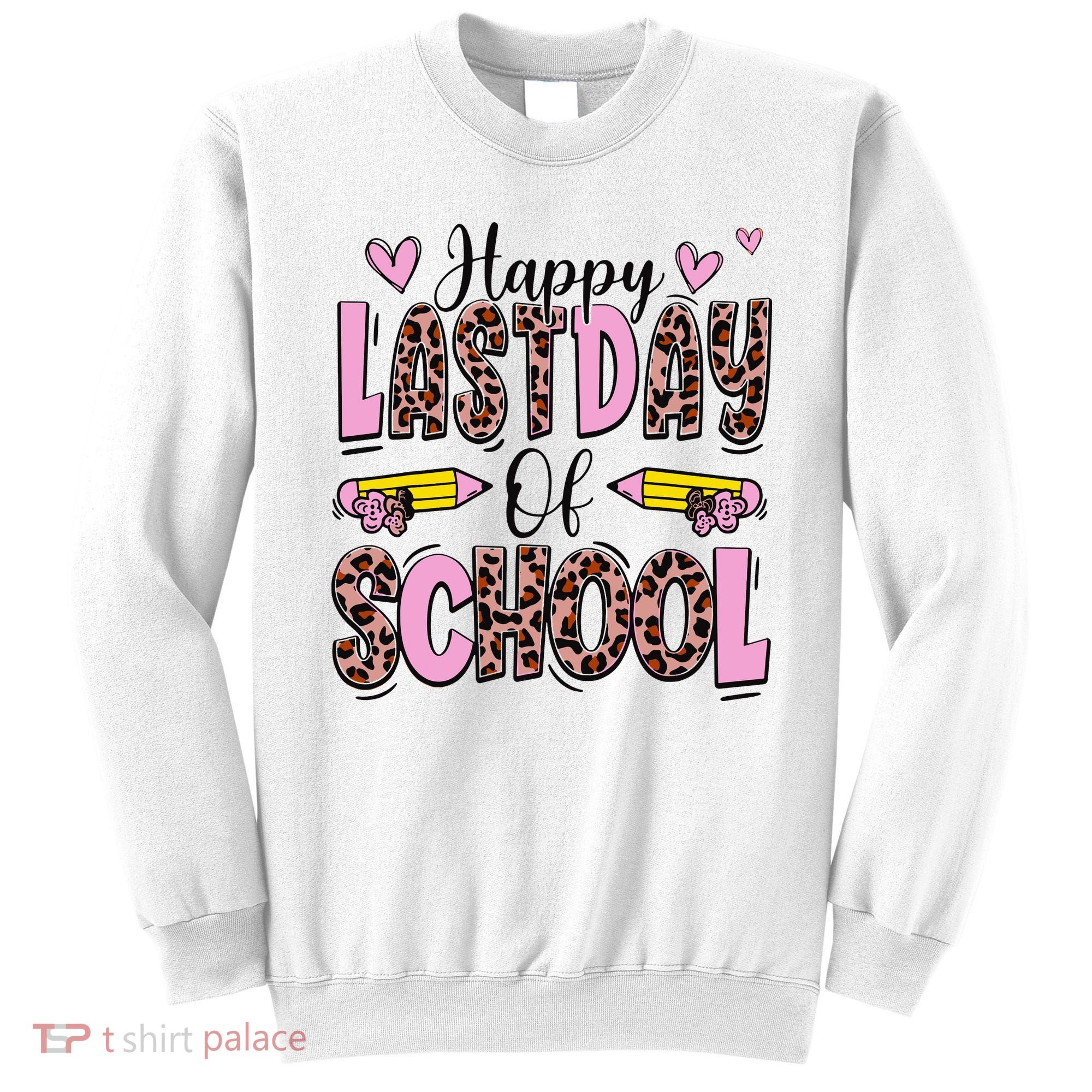 Hello Summer Happy Last Day Of School Leopard Sweatshirt