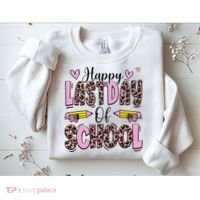 Hello Summer Happy Last Day Of School Leopard Sweatshirt thumb 2