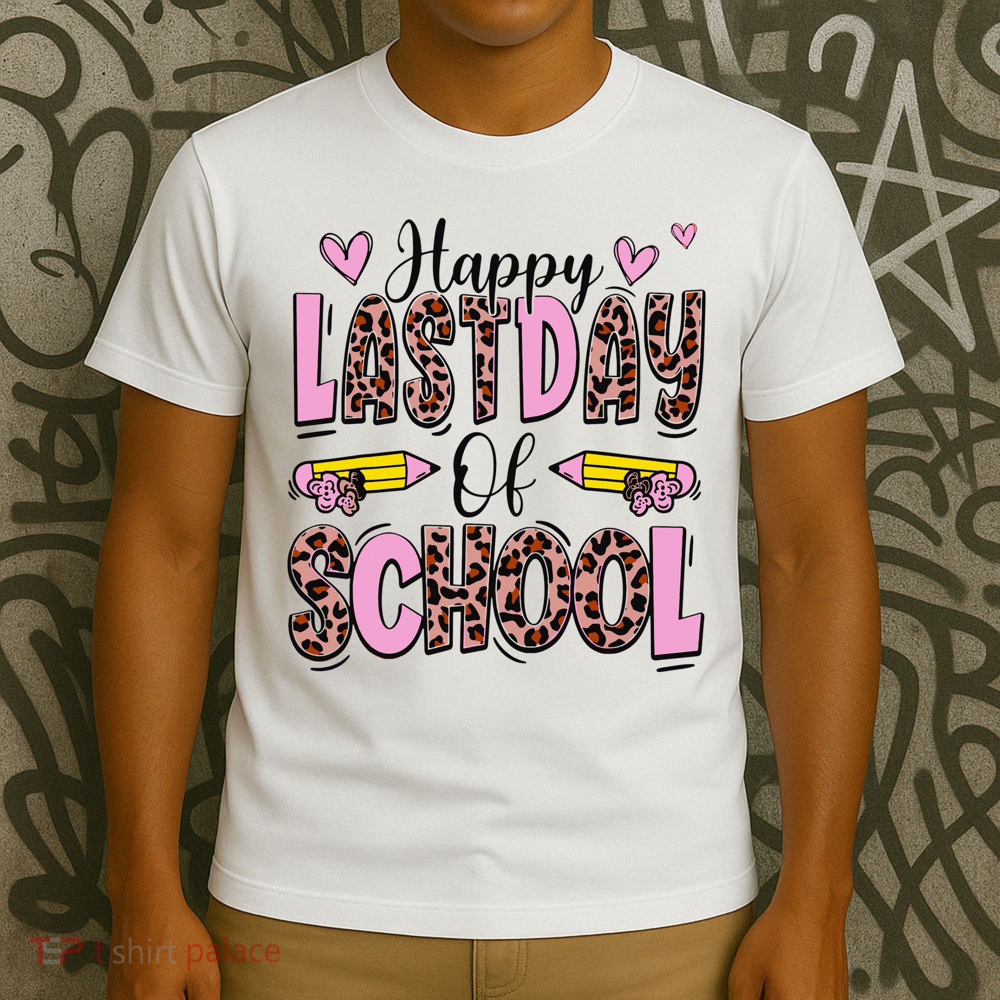 Hello Summer Happy Last Day Of School Leopard T-Shirt