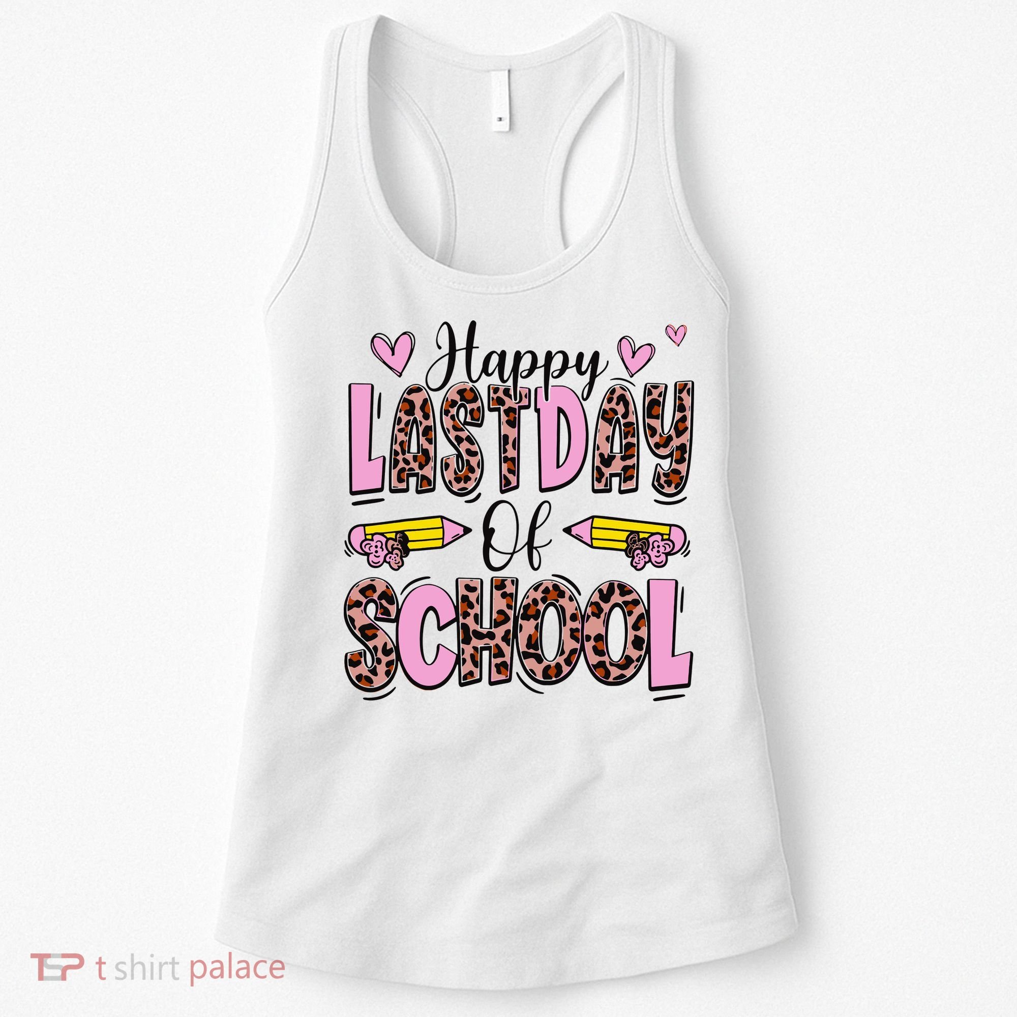 Hello Summer Happy Last Day Of School Leopard Women's Tank Top