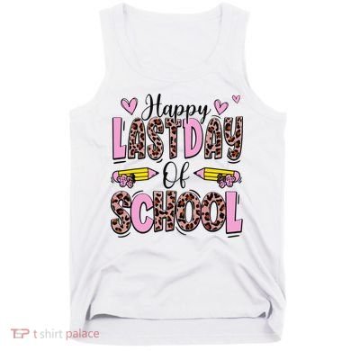 Hello Summer Happy Last Day Of School Leopard Tank Top