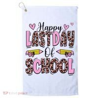 Hello Summer Happy Last Day Of School Leopard Golf Towel thumb 0