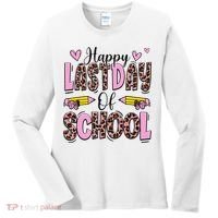 Hello Summer Happy Last Day Of School Leopard Women's Long Sleeve Shirt thumb 0