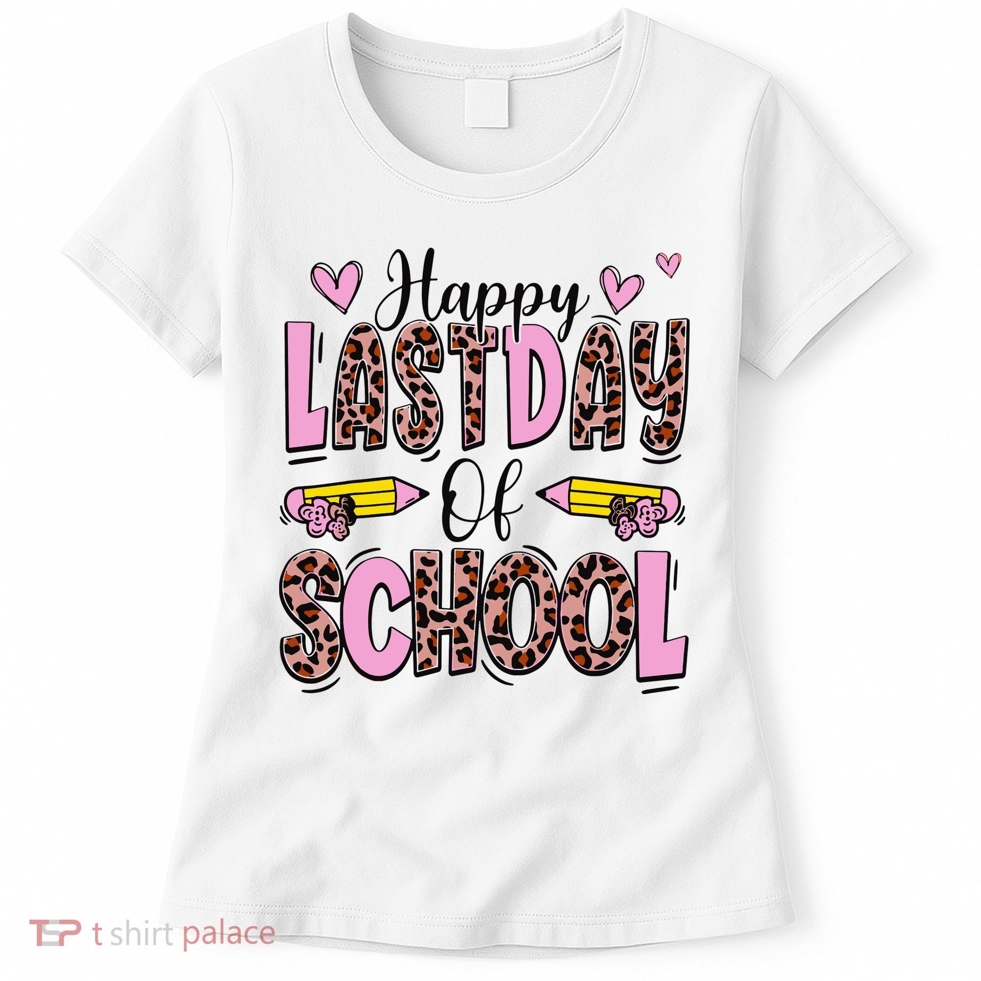 Hello Summer Happy Last Day Of School Leopard Women's T-Shirt