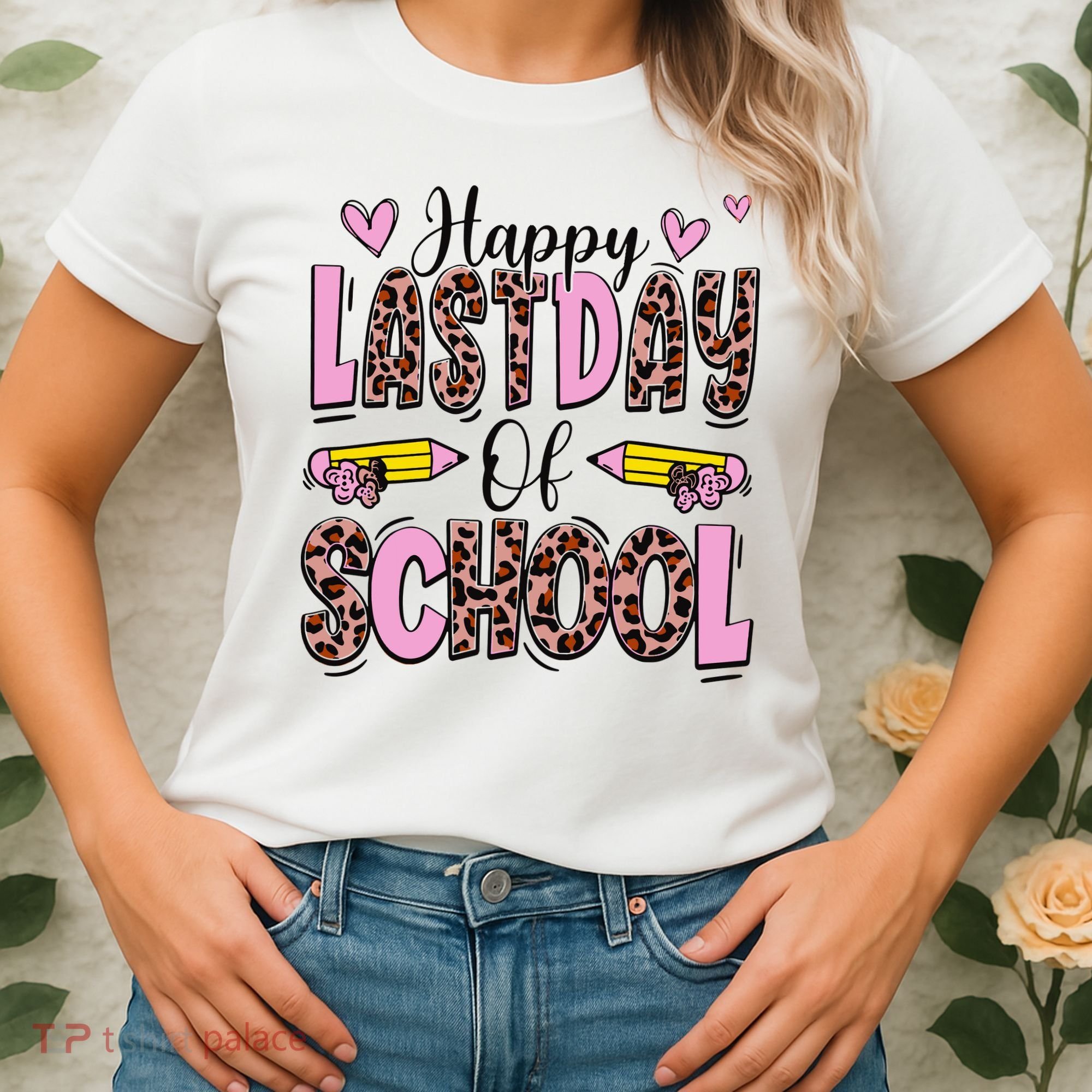 Hello Summer Happy Last Day Of School Leopard Women's T-Shirt
