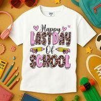 Hello Summer Happy Last Day Of School Leopard Kids T-Shirt thumb 3