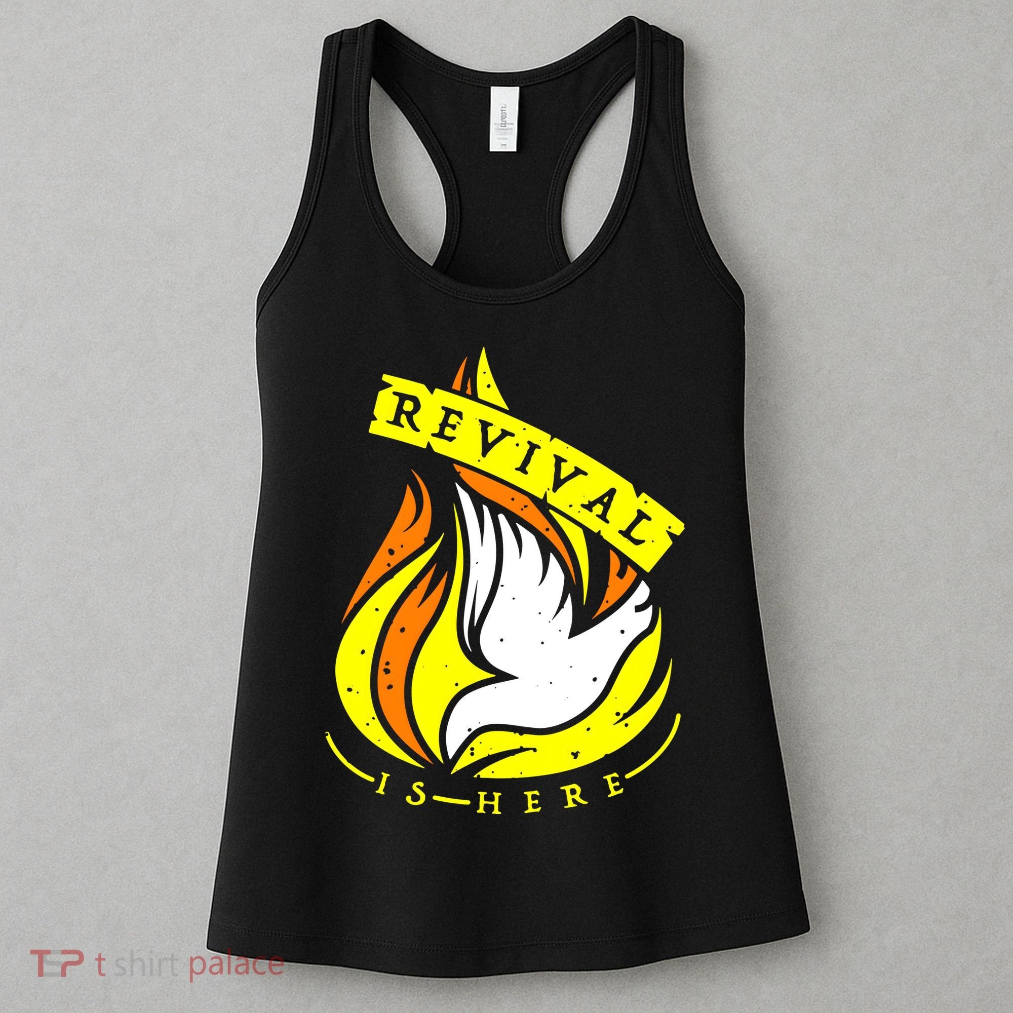 Holy Spirit Is Fire Of Revival Is Here Christian Women's Tank Top