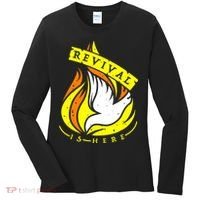 Holy Spirit Is Fire Of Revival Is Here Christian Women's Long Sleeve Shirt thumb 0