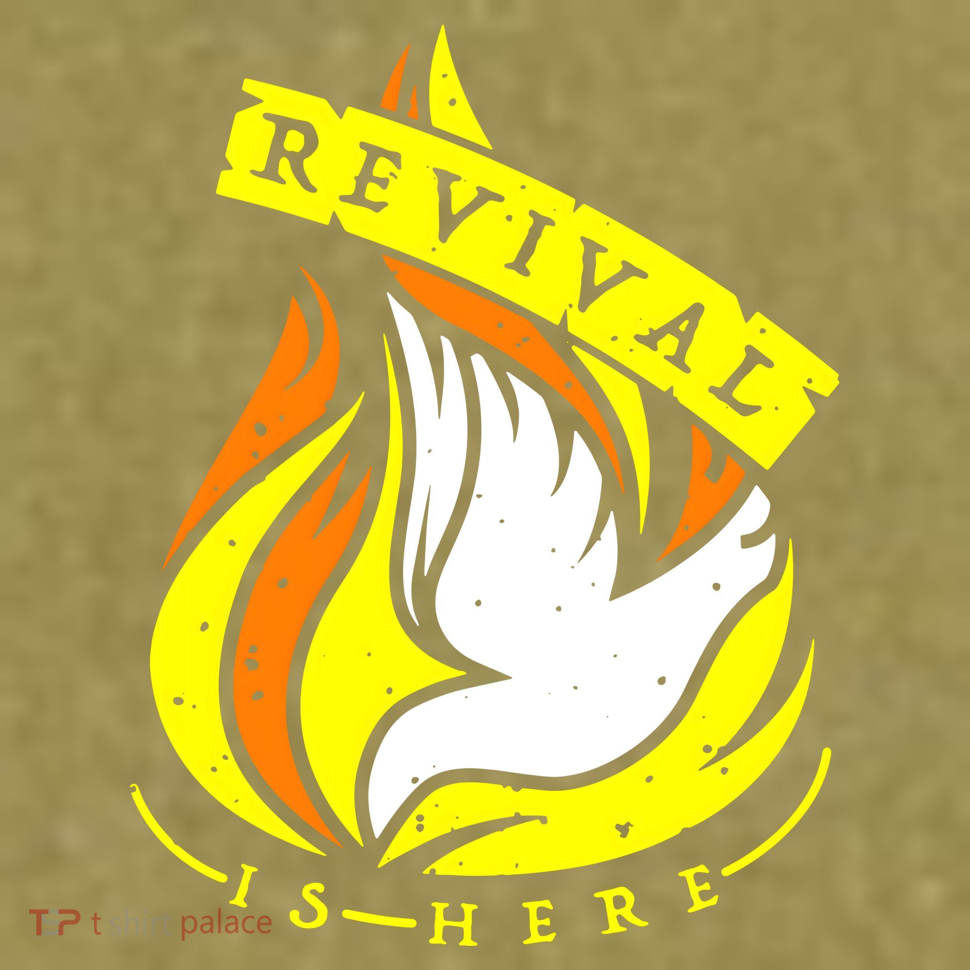 Holy Spirit Is Fire Of Revival Is Here Christian Garment-Dyed Women's Muscle Tee