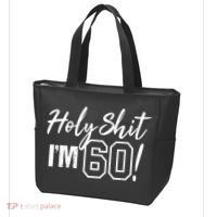 Holy Shit I'm 60 Funny Gift for 60th Birthday Party Tote Bag thumb 3