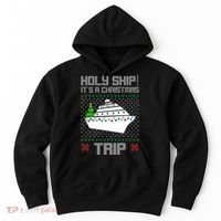 Holy Ship It's A Christmas Trip Family Vacation Cruise Hoodie thumb 0