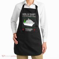 Holy Ship It's A Christmas Trip Family Vacation Cruise Apron thumb 2