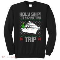 Holy Ship It's A Christmas Trip Family Vacation Cruise Sweatshirt thumb 0