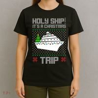 Holy Ship It's A Christmas Trip Family Vacation Cruise T-Shirt thumb 4